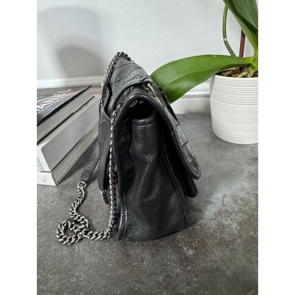 Saint Laurent Black Crinkled Calfskin Matelasse Monogram Medium Niki Bag - Picture 6 of 14